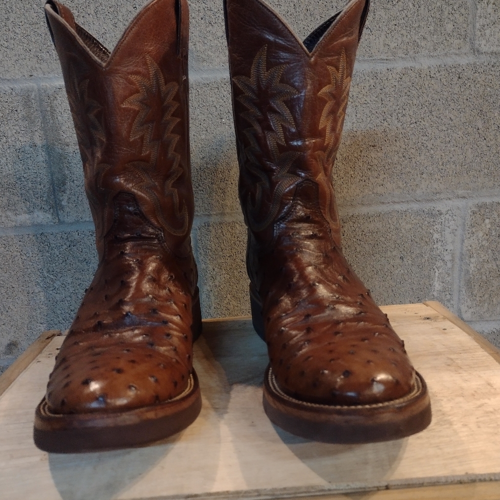 Full Quill Ostrich Boots